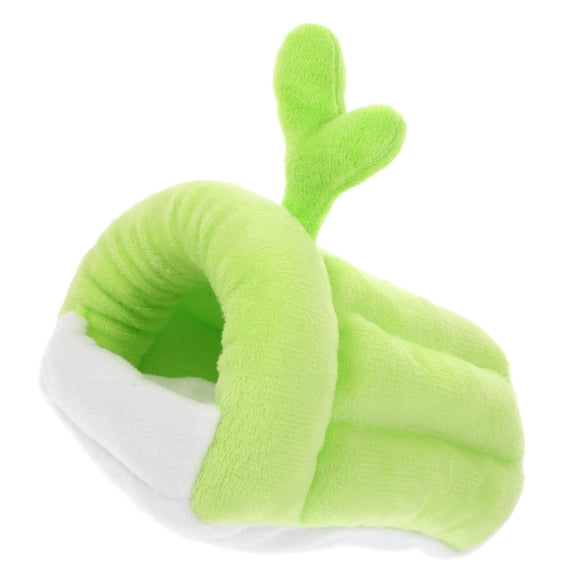 ETHZZLE Household Cotton Hamster Bed Warm Hideout Green Small Pet Hut for Cold Seasons