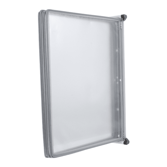 ETHZZLE Space Saving Grey Wall File Organizer Rack with Hanging Folder Holders for Office