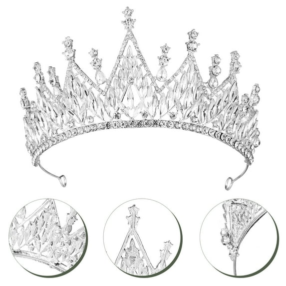 ETHZZLE Bridal for Women, Rhinestone Alloy Hair Accessory, Elegant Wedding Headpiece, 1 Set