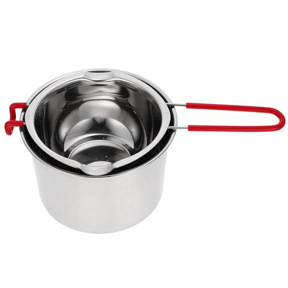 ETHZZLE Stainless Steel Pot for Melting Butter Silver 1 Set Compact