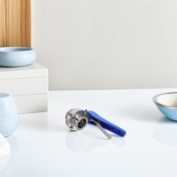 ETHZZLE Stainless Steel Sanitary Butterfly Valve With Handle - Flange Duckbill Quick Install Tri Clamp Valve For Beverage Production Pharmaceutical Food Grade Pipe Fittings