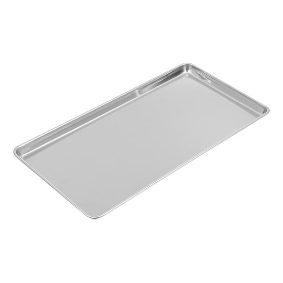 ETHZZLE Stainless Steel Rectangular Plate Multipurpose Kitchen Storage Tray for Barbecue Picnic and Food Serving