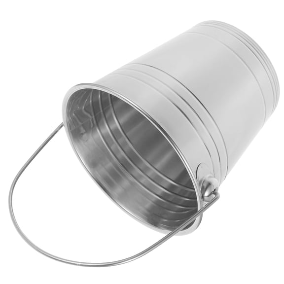 ETHZZLE Ice Bucket Ice Cube Bucket Stainless Steel Silver 1Pack