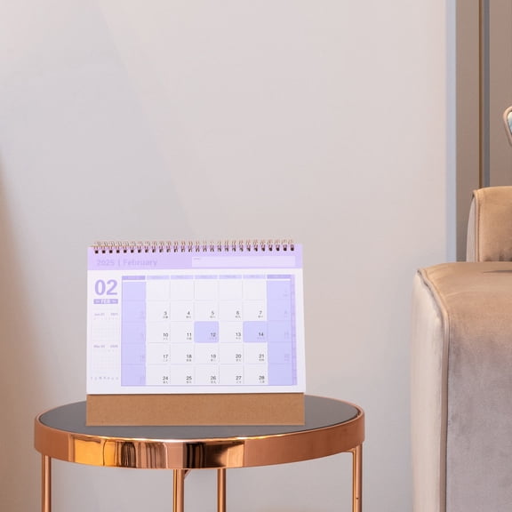 ETHZZLE Standing Desktop Calendar Date Tracking Multi Paper Minimalist 1Pcs For Workplace