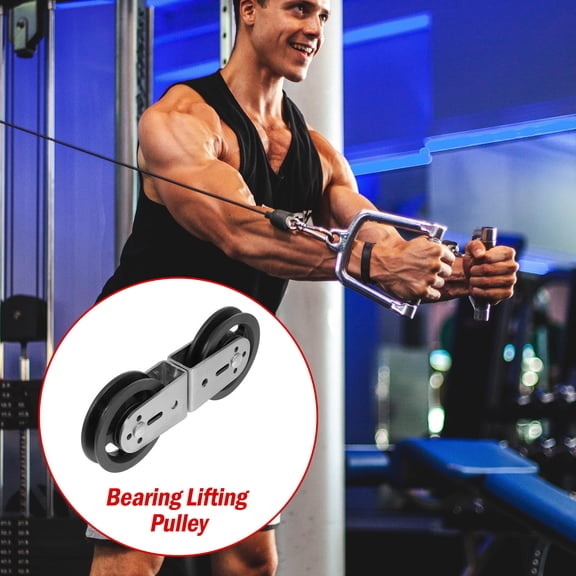 ETHZZLE 1Pc Nylon Silent Wheel Strength Training Accessory Hanging Pulley for Gym Use