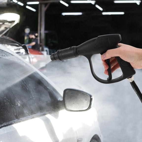 ETHZZLE Black Pressure Washer Gun for Car Wash with Powerful Swivel Nozzle and Foam Cannon Ready