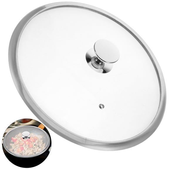 ETHZZLE Tempered Glass Lid for Pots and Pans with Stainless Steel Rim for Safe Cooking