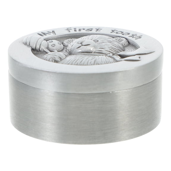 ETHZZLE Tooth Collection Box in Silver for Milestones and Parents 1Pack
