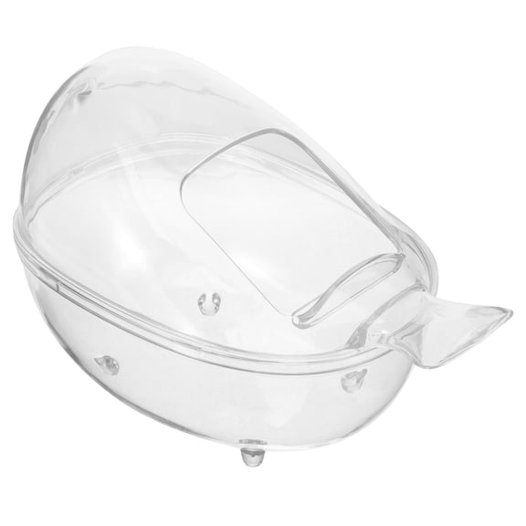 ETHZZLE Hamster Sand Bath Container Clear Plastic Small Animal Bathroom and Hideout