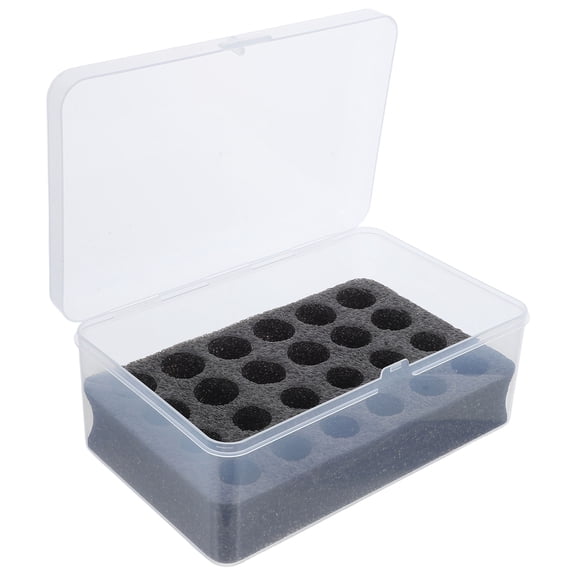 ETHZZLE Portable Aa Battery Storage Case Clear Plastic Holder Efficient Organizer for 24 Batteries
