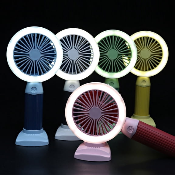 ETHZZLE USB Fan Handheld Small Fan for Home and Outdoor Use with Strong Wind Quiet Yellow