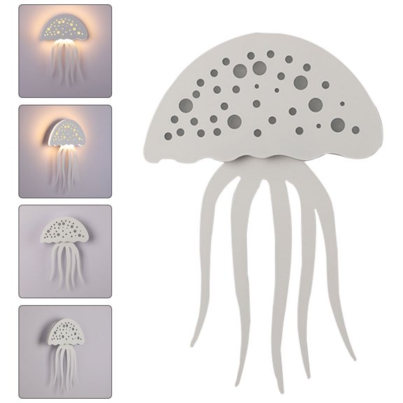 ETHZZLE White Jellyfish Modeling Wall Light Modern LED Hanging Pendant for Home Decor