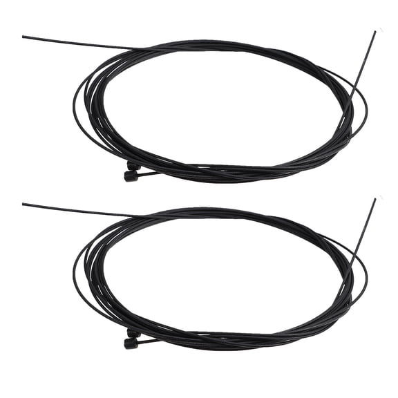 ETHZZLE Universal Black Stainless Steel Bike Brake Cable for Mountain and Road Bikes, 2-Pack Replacement