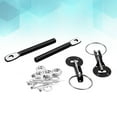 thumbnail image 1 of ETHZZLE Universal Aluminum Alloy Car Hood Bonnet Lock Pulling Type Replacement Accessory in Black for Engine, 1 of 8