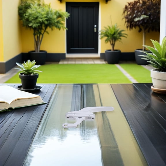 ETHZZLE Universal White Zinc Alloy Window Handle - Elegant and Sturdy for Furniture Use