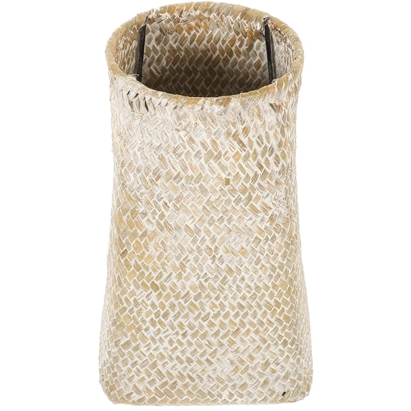 ETHZZLE Vases for Decor Woven Flower Vase Ivory 1Pcs Nordic Style Home Decoration