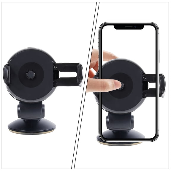 ETHZZLE Black Car Phone Bracket with Suction Cup Stable Support for All Vehicle Types