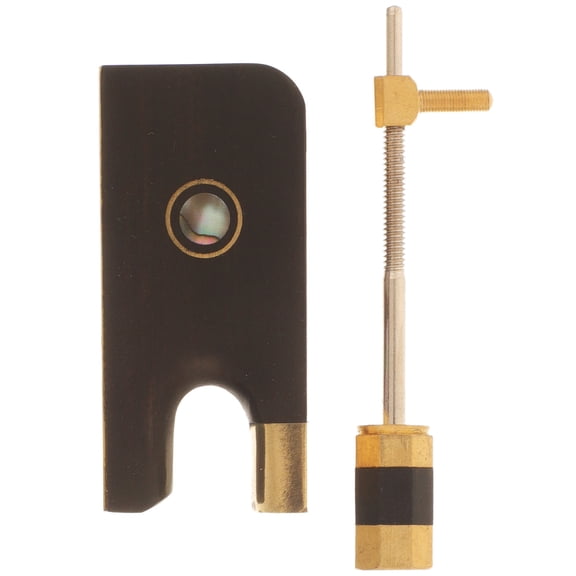 ETHZZLE Violin Bow Frog Replacement Violin Bow Grip Tap Ebony 1 Set