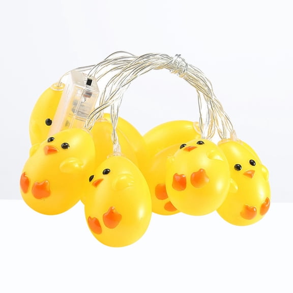 ETHZZLE Warm Yellow LED Chicken String Lights for Garden and Patio Decoration with Battery Power