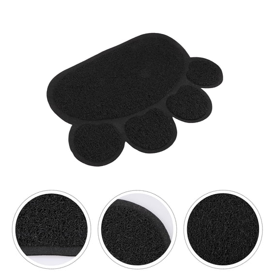 ETHZZLE Cat Litter Mat Black for Pet Owners Indoor Use 1Pack 23.6x17.7in