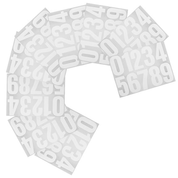 ETHZZLE White Self Adhesive Door Numbers Sticker for Home Address and Mailbox Use