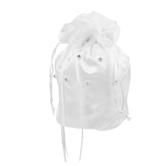 ETHZZLE Wedding Bags For Women Bride Handbag White Rhinestone 1Set