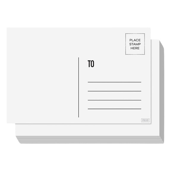 ETHZZLE Blank White Postcards for Mailing with Smooth Printable Surface for DIY Invitations and Custom Designs
