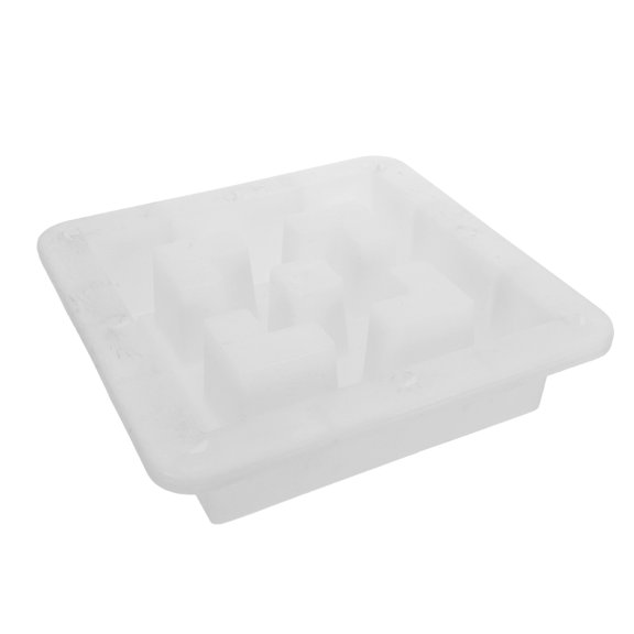 ETHZZLE White Plastic Concrete Breeze Brick Mold Reusable Form for Efficient Cement Brick Making