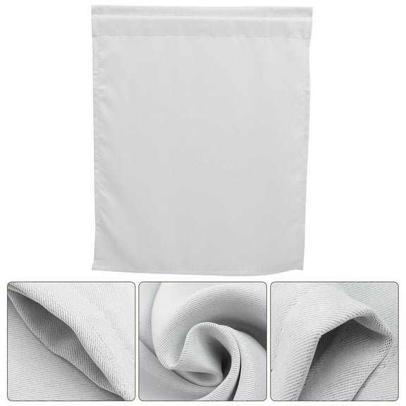 ETHZZLE 1Set White Polyester Half Kitchen Window Curtains for Basement Room Divider Simple Design