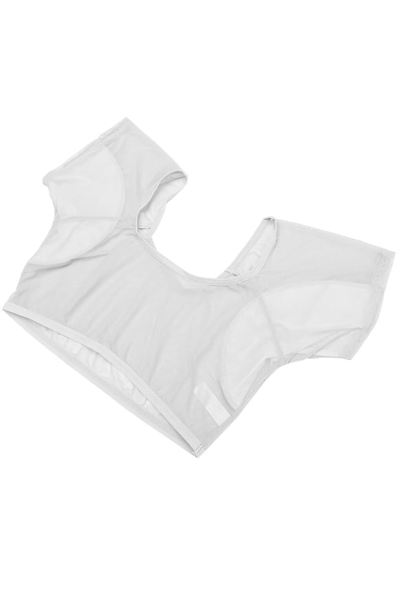 Sweatproof Undershirt for Women Underarm Sweat Vest White Cotton 1Set