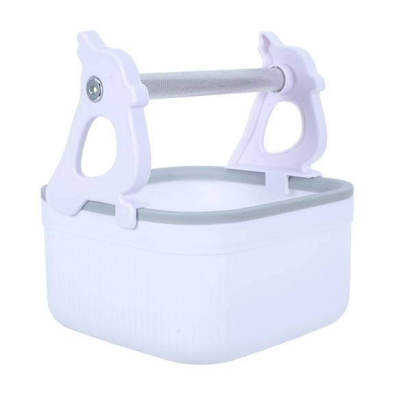 ETHZZLE White Tabletop Bird Stand with Droppings Tray Stable Parrot Perch for Training