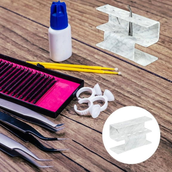 ETHZZLE White Tweezers Display Rack Acrylic Material with Six Standing Positions for Home Use