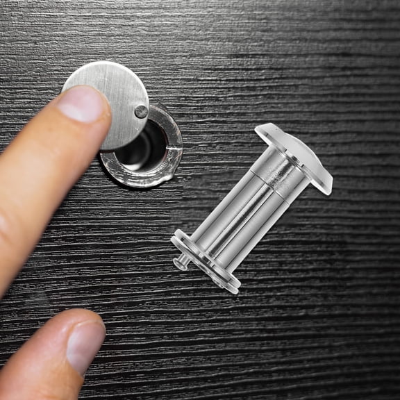 ETHZZLE Wide Angle Door Viewer with Privacy Cover Silver Zinc Alloy Heavy Duty Design