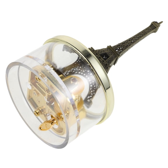 ETHZZLE Metal Wind-Up Eiffel Tower Music Box with Clockwork Mechanism and Romantic Castle in the Sky Melody