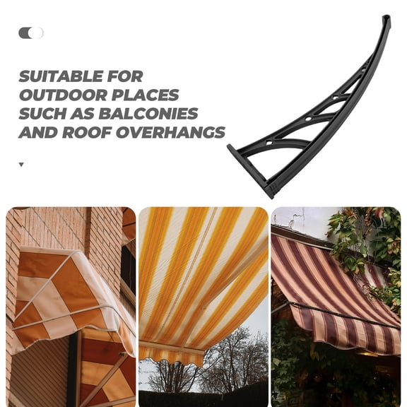 ETHZZLE Black Window Door Awning Canopy - Outdoor Front Door & Window for Porch, Deck, Patio Sun Shade Shelter
