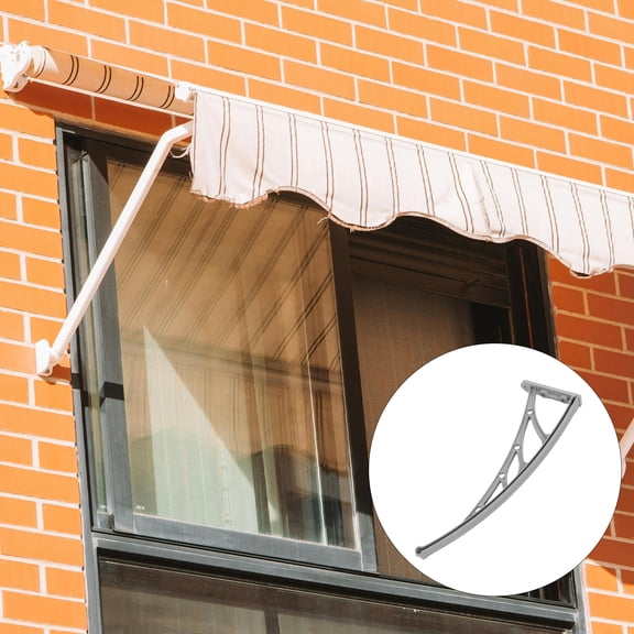 ETHZZLE Wall Mount Bracket Assembly Awning Canopy Bracket Plastic Steel Grey 1Pack