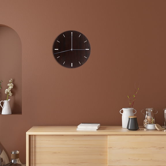 ETHZZLE Wooden Clock Face: for DIY Projects Vintage Style Clock Face Craft Kit for Home Wall Decoration, Crafting Dark Brown