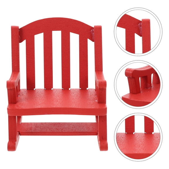 ETHZZLE Wooden Dollhouse Furniture Vintage Style 2pcs for Mini House Decoration and Photography Prop