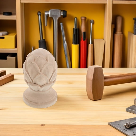 ETHZZLE Rustic Wood Finials for Staircases and Garden Fence Posts with Easy Installation