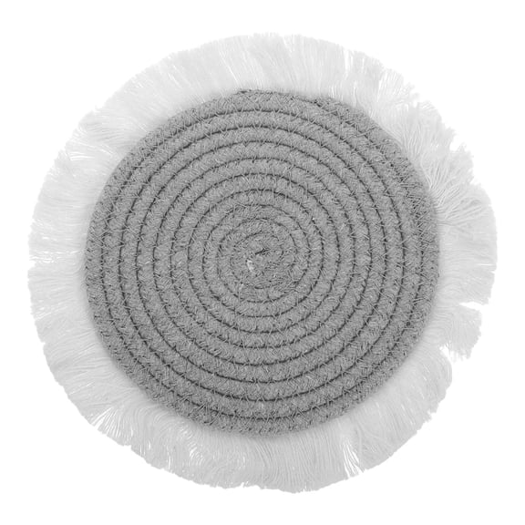 ETHZZLE Woven Cotton Rope Coasters for Drinks with Heat Insulation and Tassel Decoration