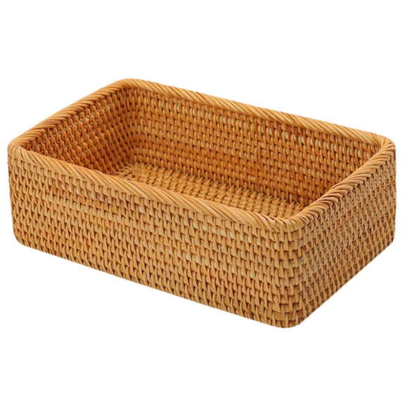ETHZZLE Rustic Woven Bread Basket Light Brown for Serving and Storage