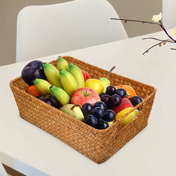 ETHZZLE Nesting Baskets Storage Basket Light Brown Rattan 1Pack For Home Organization Women