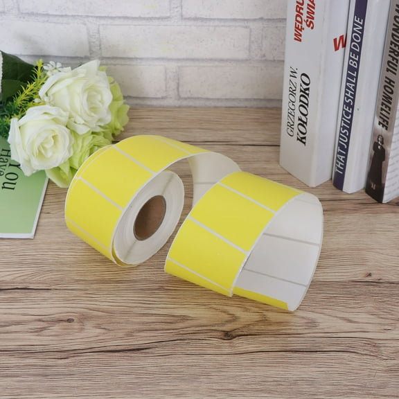 ETHZZLE Thermal Transfer Labels Yellow Self Adhesive Waterproof Thermal Printer Stickers