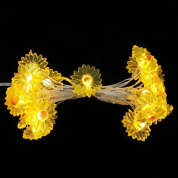 ETHZZLE Yellow LED Daisy String Lights, Decorative Small Flower Fairy Lights for Indoor and Outdoor Multi-Scene Use