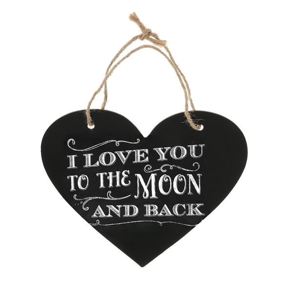 ETHZZLE Black Wood Chalkboard Sign for Valentine's Day Messages, 1 Pack - Decorative Message Board