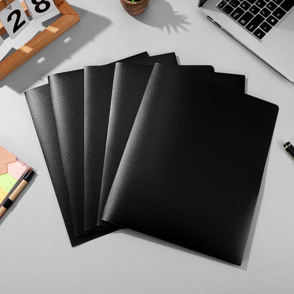 ETHZZLE folder for important documents File Folders Black Plastic Protective Design 12pcs for Presentations