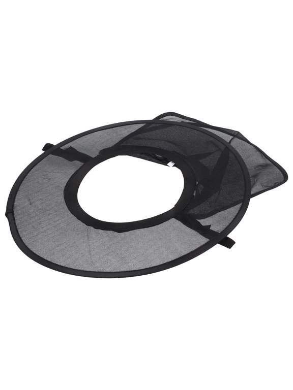 Black Full Brim Sunshade Hat with Breathable Mesh and Nape Shield for Outdoor and UV Defense