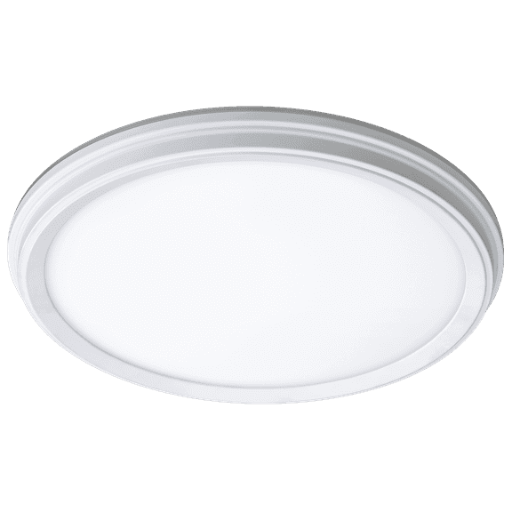 ETI 13" LowPro White Decorative Indoor Flush Mount with Nightlight, 3CCT Color Preference, 56576111