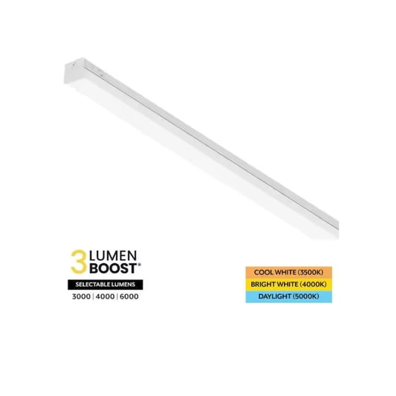 ETI 4 ft. Commercial LED Strip Light with Lumen Boost, 3CCT Color Preference, Multi-Volt, B01086501A