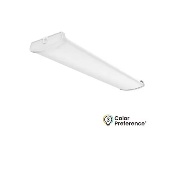 ETI 4’ x 10” Wide Selectable Commercial LED Wrap Light with Lumen Boost, 3CCT Color Preference, Multi-Volt 120-277V, C03040501A